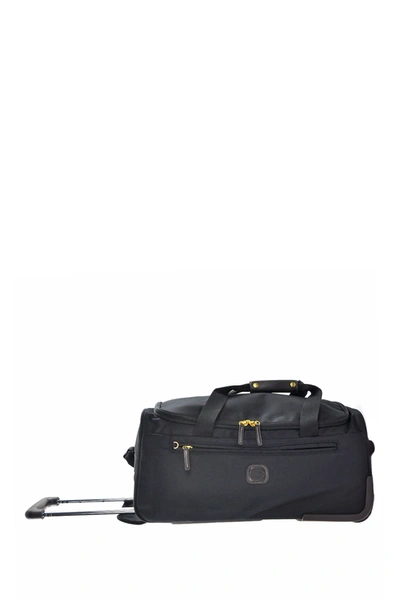 Bric's Luggage Siena 21" Carry-on Rolling Duffel Bag In Black With Brown