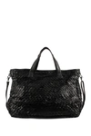Day & Mood Jamie Leather Scalloped Weekend Bag In Black