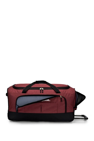 Traveler's Choice Luggage Pacific Gear Keystone 30" Rolling Duffel Bag In Burgundy