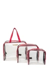 Aimee Kestenberg Chloe Transparent Tote Set In Fresh Polish Patent