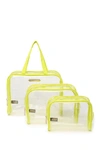 Aimee Kestenberg Chloe Transparent Tote Set In Citrine W/ Gold