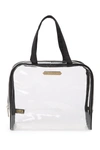 Aimee Kestenberg Chloe Transparent Tote Set In Black W/ Gold