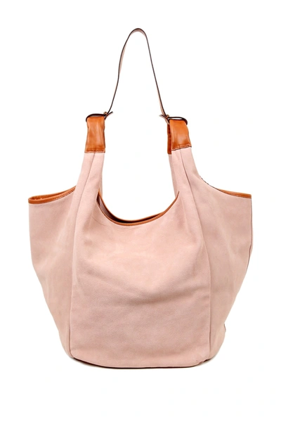 Old Trend Rose Valley Leather Hobo Bag In Coral
