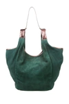 Old Trend Rose Valley Leather Hobo Bag In Kale