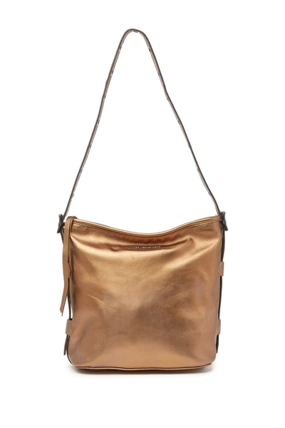 Aimee Kestenberg Buckle Up Bucket Hobo Bag In Metallic Bronze