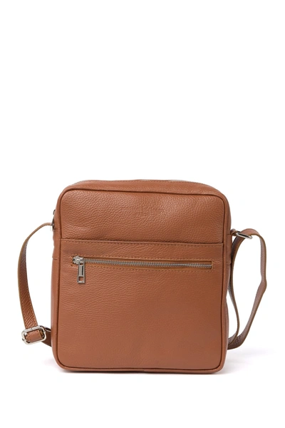 Maison Heritage Leather Crossbody Bag In Brown
