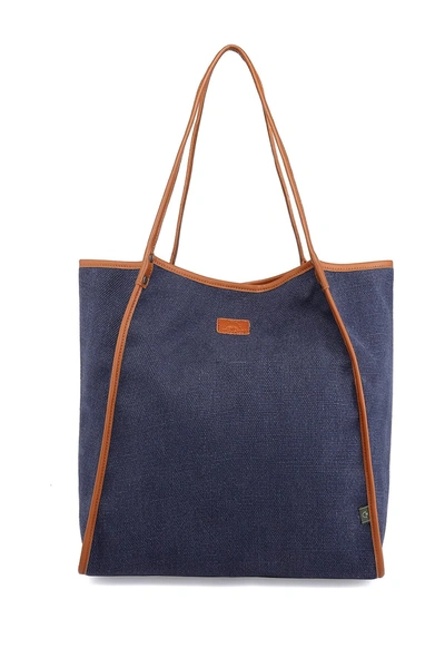 Tsd Pine Hills Canvas Tote Bag In Navy