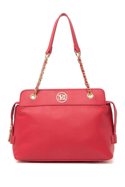 Badgley Mischka Chain Strap Tote Bag In Red