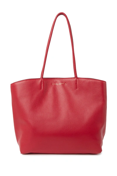 Marc Jacobs Supple Leather Tote Bag In Cranberry