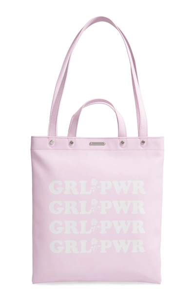 Rebecca Minkoff Grl Pwr Magazine Leather Tote Bag In Light Orch