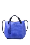 Old Trend Dip Dye Leather Mini Tote Bag In Sky Blue