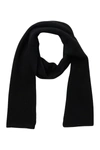 Portolano Solid Cashmere Scarf In Blk