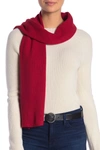 Portolano Solid Cashmere Scarf In Red Red