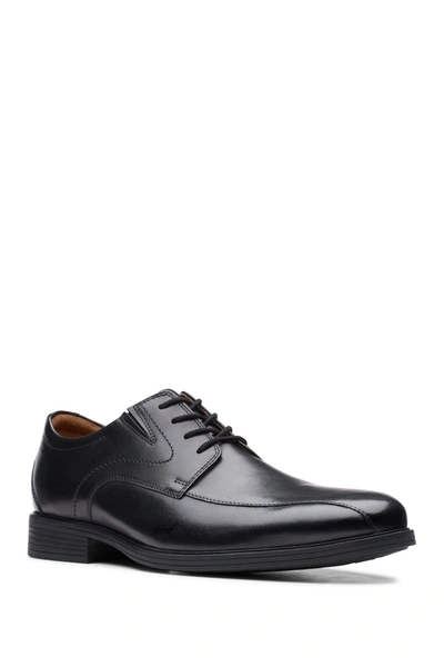 Clarks Whiddon Pace Mens Leather Derby Shoes In Black