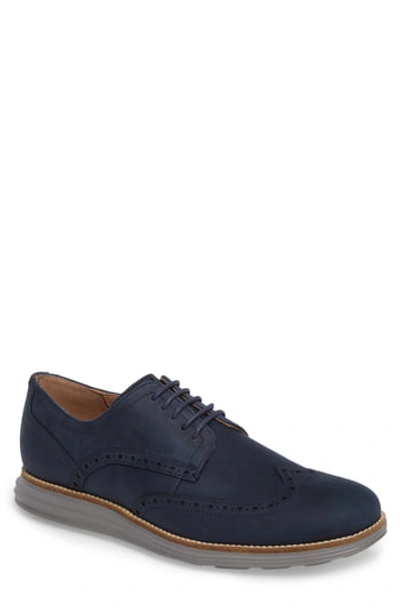 Cole Haan Original Grand Short Wingtip Oxford In Blazer Blu