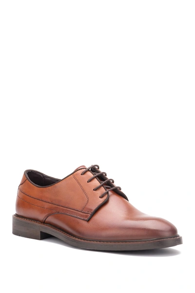 Vintage Foundry Elias Plain Toe Leather Derby In Cognac