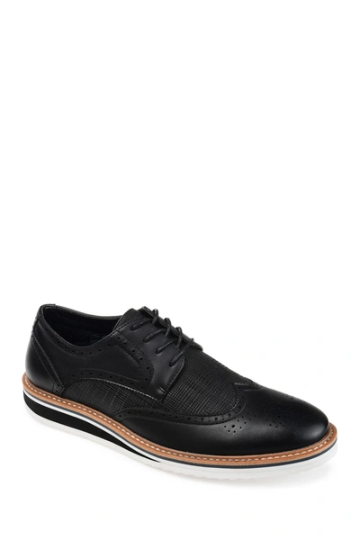 Vance Co. Warrick Vegan Wingtip Derby Shoes In Black