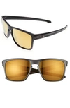 Oakley 57mm Silver Xl Square Sunglasses In Black