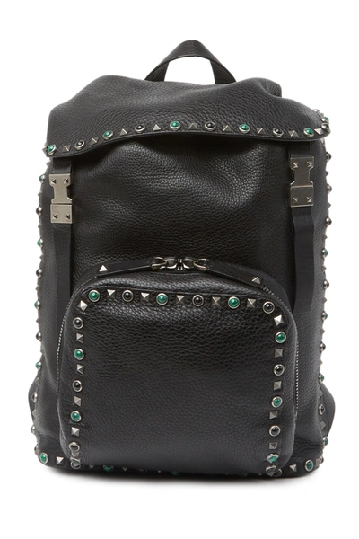 Valentino Garavani Studded Leather Backpack In Nero