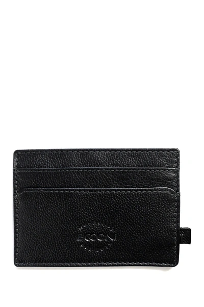 Boconi Weekend Leather Id Wallet In Black