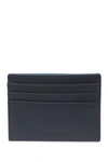 Original Penguin Ombre Leather Slim Card Case In Navy