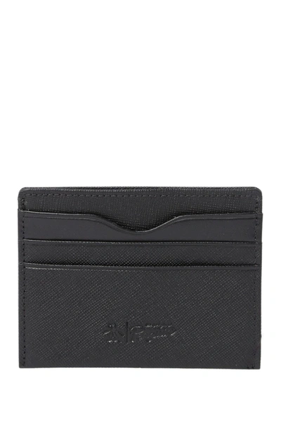 Original Penguin Men's Saffiano Leather Card Case In Blk