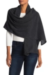 Portolano Cashmere Wrap In Ht Charcoal
