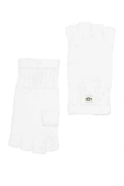 Ugg Knit Fingerless Gloves In Ivory