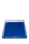 R16 Home Neon Blue Square Tray In Neon Blue