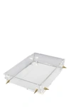 R16 HOME LUCITE LARGE GOLD STUD TRAY,767843315271