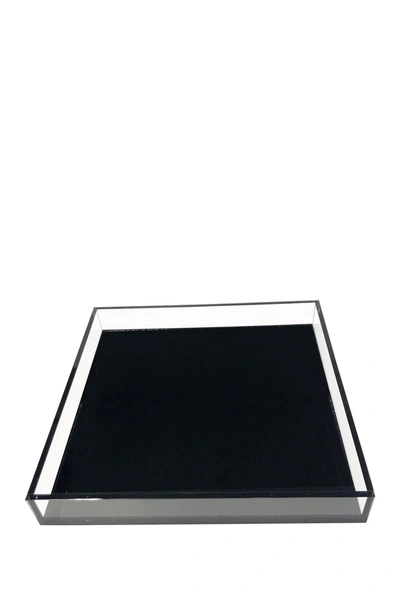 R16 Home Black Square Tray