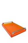 R16 Home Silver Handle Orange Tray
