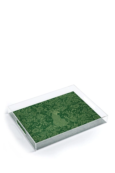 Deny Designs Avenie Cheetah Spring Collection Ix Acrylic Tray In Multi
