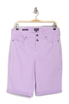 Nydj Briella Mock Fly Roll Cuff Shorts In Lilac Bree
