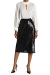 CINQ À SEPT MARTA SEQUIN MIDI SKIRT,663245000602