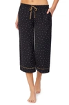 Room Service Wide Leg Crop Pajama Pants In Blkgddot