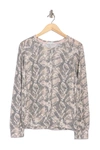 Pj Salvage Long Sleeve Printed Top In Blush