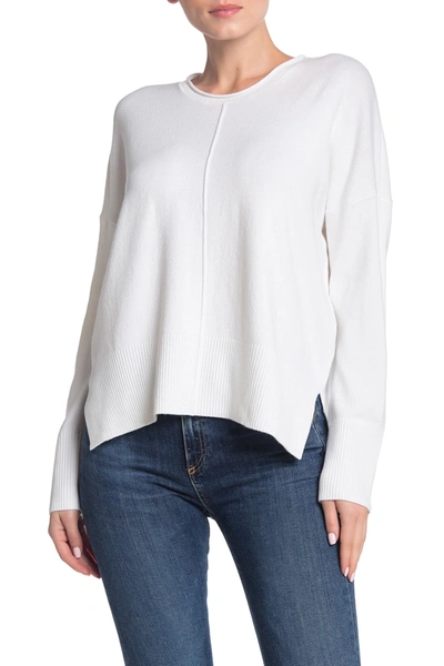 French Connection Scoop Neck Long Sleeve Sweater In Wntr White
