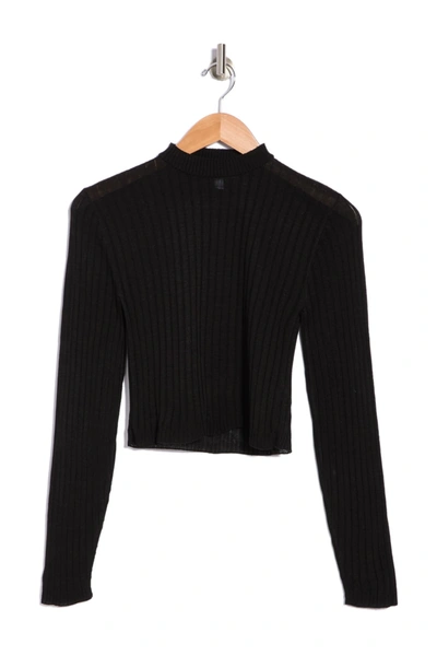 Abound Ribbed Cropped Sweater In Black