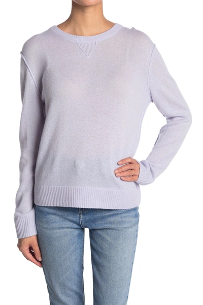 525 America Cashmere Relaxed Sweatshirt In Lt Chk Blu