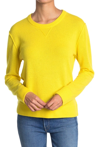 525 America Cashmere Relaxed Sweatshirt In Neo Yllw