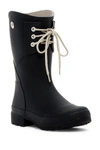 Nomad Footwear Kelly B Lace-up Waterproof Rain Boot In Black