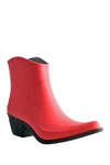 Nomad Footwear Wrangler Rain Bootie In Matte Red