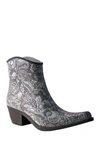 Nomad Footwear Wrangler Rain Bootie In Black-white Paisley