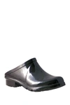 Nomad Footwear Dribble Rain Clog In Shiny Black