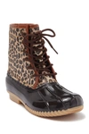 Sugar Glitter Duck Boot In Tz-tan Leopard Glitt