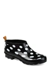 Journee Collection Rainer Ankle Rain Bootie In Black Dot