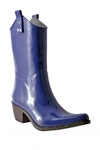 Nomad Footwear Yippy Cowboy Waterproof Rain Boot In Shiny Navy