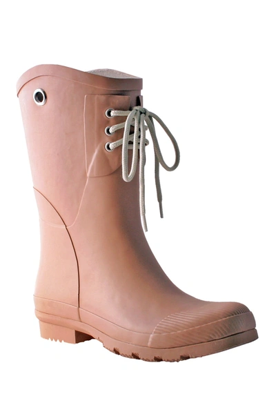 Nomad Footwear Kelly B Lace-up Waterproof Rain Boot In Sand