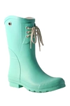 Nomad Footwear Kelly B Lace-up Waterproof Rain Boot In Mint